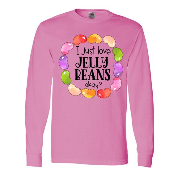Inktastic I Just Love Jellybeans, Okay? Easter Candy Long Sleeve T-Shirt
