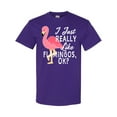 thumbnail image 1 of Inktastic I Just Really Like Flamingos Ok with Pink Flamingo T-Shirt, 1 of 5