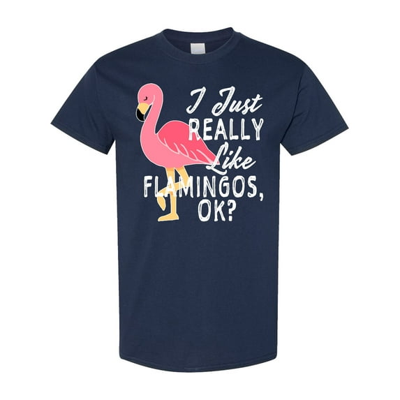 Inktastic I Just Really Like Flamingos Ok with Pink Flamingo T-Shirt