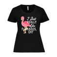 thumbnail image 1 of Inktastic I Just Really Like Flamingos Ok with Pink Flamingo Women's Plus Size T-Shirt, 1 of 5