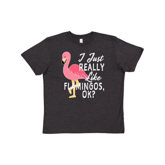 Inktastic I Just Really Like Flamingos Ok with Pink Flamingo Youth T-Shirt