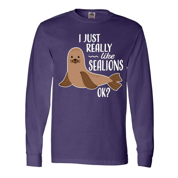 Inktastic I Just Really Like Sea Lions Ok Long Sleeve T-Shirt