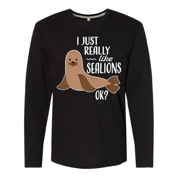Inktastic I Just Really Like Sea Lions Ok Long Sleeve T-Shirt