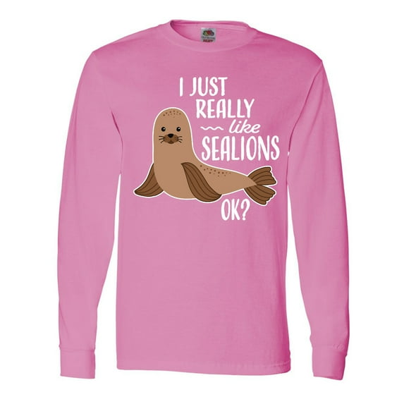 Inktastic I Just Really Like Sea Lions Ok Long Sleeve T-Shirt
