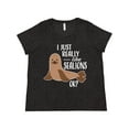 thumbnail image 1 of Inktastic I Just Really Like Sea Lions Ok Women's Plus Size T-Shirt, 1 of 5