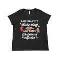 thumbnail image 1 of Inktastic I Just Want to Bake Stuff and Watch Christmas Movies Women's Plus Size T-Shirt, 1 of 5