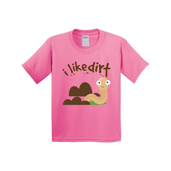 Inktastic I Like Dirt Earthworm Youth T-Shirt