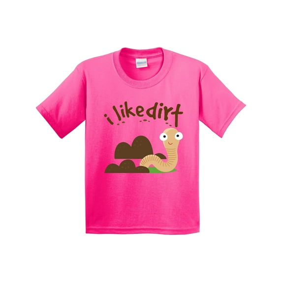 Inktastic I Like Dirt Earthworm Youth T-Shirt