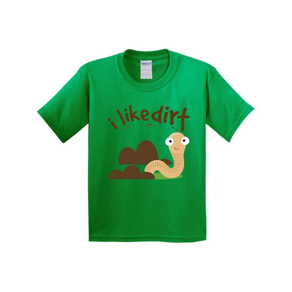 Inktastic I Like Dirt Earthworm Youth T-Shirt
