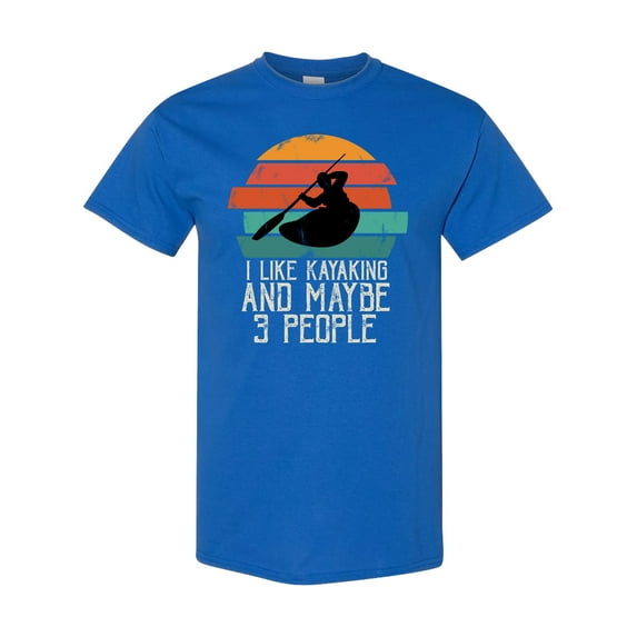 Inktastic I Like Kayaking and Maybe 3 People Funny Kayak Design T-Shirt