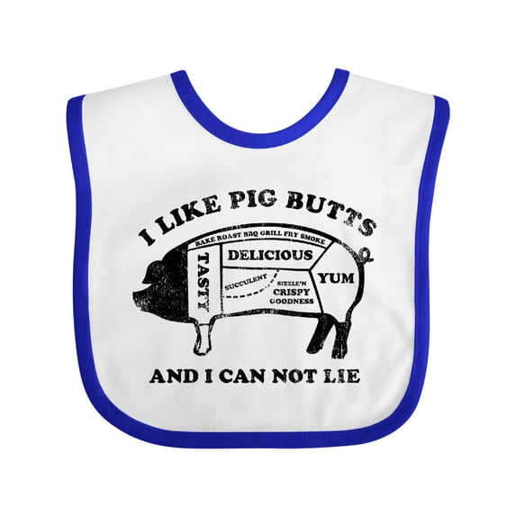 Inktastic I Like Pig Butts Boys or Girls Baby Bib