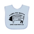 thumbnail image 1 of Inktastic I Like Pig Butts Boys or Girls Baby Bib, 1 of 4