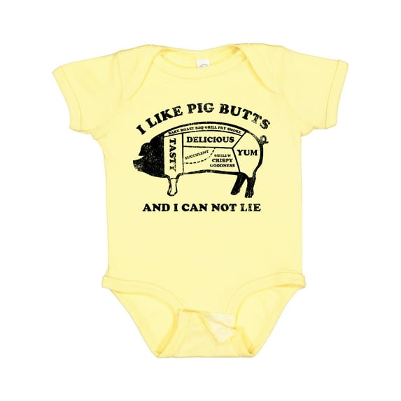 Inktastic I Like Pig Butts Boys or Girls Baby Bodysuit