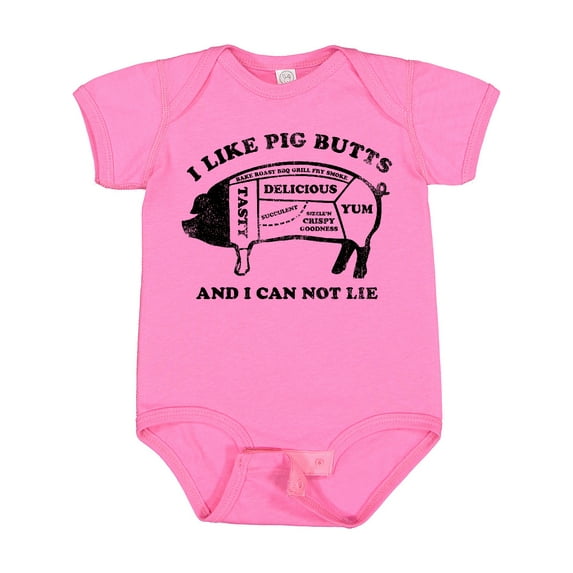 Inktastic I Like Pig Butts Boys or Girls Baby Bodysuit