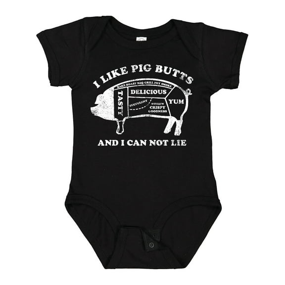 Inktastic I Like Pig Butts WHT Boys or Girls Baby Bodysuit