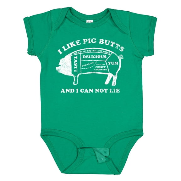 Inktastic I Like Pig Butts WHT Boys or Girls Baby Bodysuit