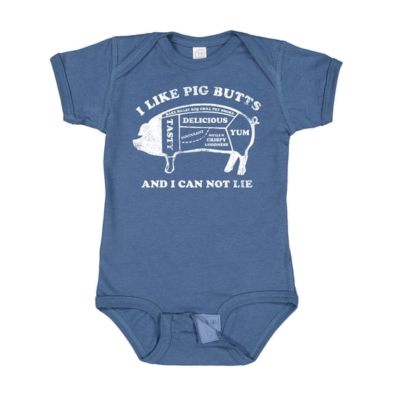 Inktastic I Like Pig Butts WHT Boys or Girls Baby Bodysuit