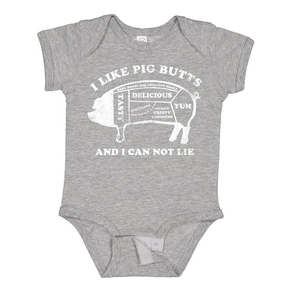 Inktastic I Like Pig Butts WHT Boys or Girls Baby Bodysuit