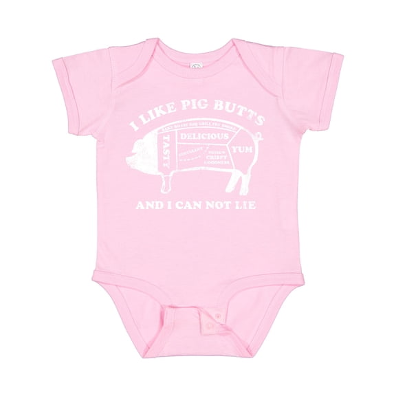 Inktastic I Like Pig Butts WHT Boys or Girls Baby Bodysuit