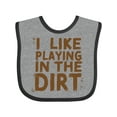 thumbnail image 1 of Inktastic I Like Playing in the Dirt Boys or Girls Baby Bib, 1 of 4