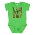 thumbnail image 1 of Inktastic I Like Playing in the Dirt Boys or Girls Baby Bodysuit, 1 of 5