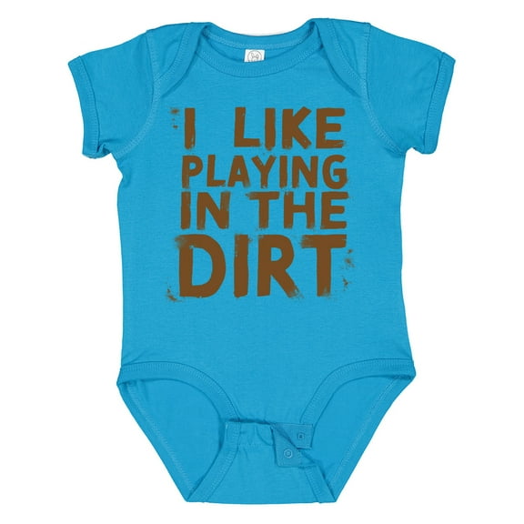 Inktastic I Like Playing in the Dirt Boys or Girls Baby Bodysuit