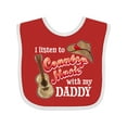 thumbnail image 1 of Inktastic I Listen to Country Music with My Daddy Guitar and Hat Boys or Girls Baby Bib, 1 of 4