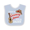 thumbnail image 1 of Inktastic I Listen to Country Music with My Daddy Guitar and Hat Boys or Girls Baby Bib, 1 of 4