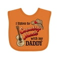 thumbnail image 1 of Inktastic I Listen to Country Music with My Daddy Guitar and Hat Boys or Girls Baby Bib, 1 of 4