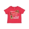thumbnail image 1 of Inktastic I Listen to Country Music with My Daddy Guitar and Hat Boys or Girls Toddler T-Shirt, 1 of 5