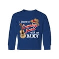thumbnail image 1 of Inktastic I Listen to Country Music with my Daddy Guitar and Hat Long Sleeve Youth T-Shirt, 1 of 5