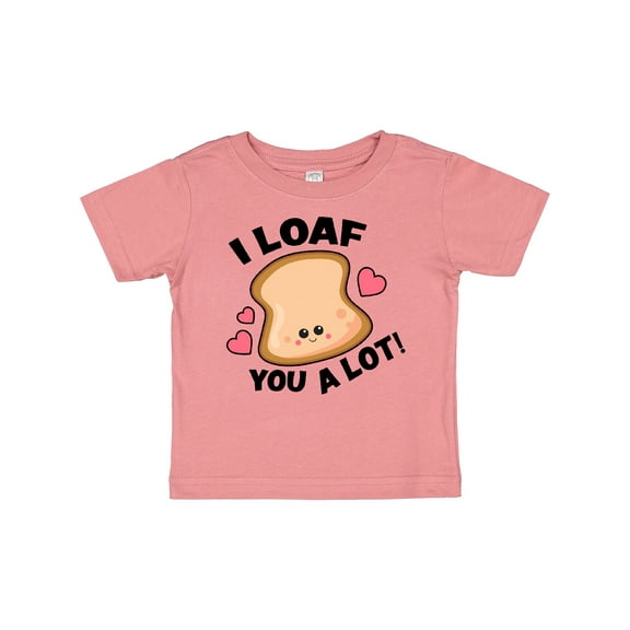 Inktastic I Loaf You a Lot with Cute Bread Clip Art Boys or Girls Baby T-Shirt