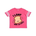 thumbnail image 1 of Inktastic I Loaf You a Lot with Cute Bread Clip Art Boys or Girls Toddler T-Shirt, 1 of 5