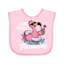 Inktastic I Look Totally Flamazing with Flamingo in Sunglasses Boys or Girls Baby Bib