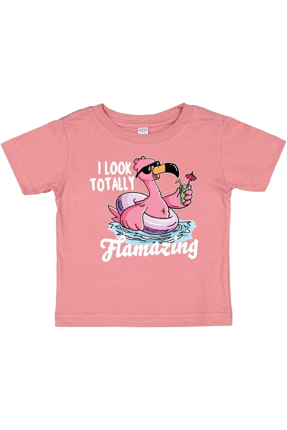 I Look Totally Flamazing with Flamingo in Sunglasses Boys or Girls Baby T-Shirt