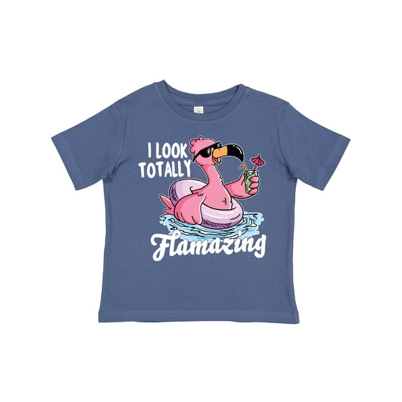 Inktastic I Look Totally Flamazing with Flamingo in Sunglasses Boys or Girls Toddler T-Shirt