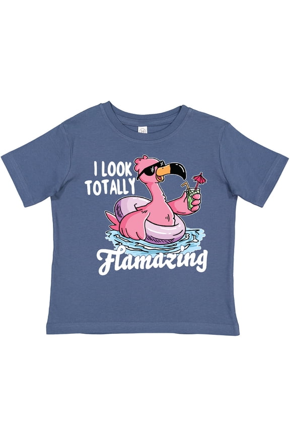 I Look Totally Flamazing with Flamingo in Sunglasses Boys or Girls Toddler T-Shirt