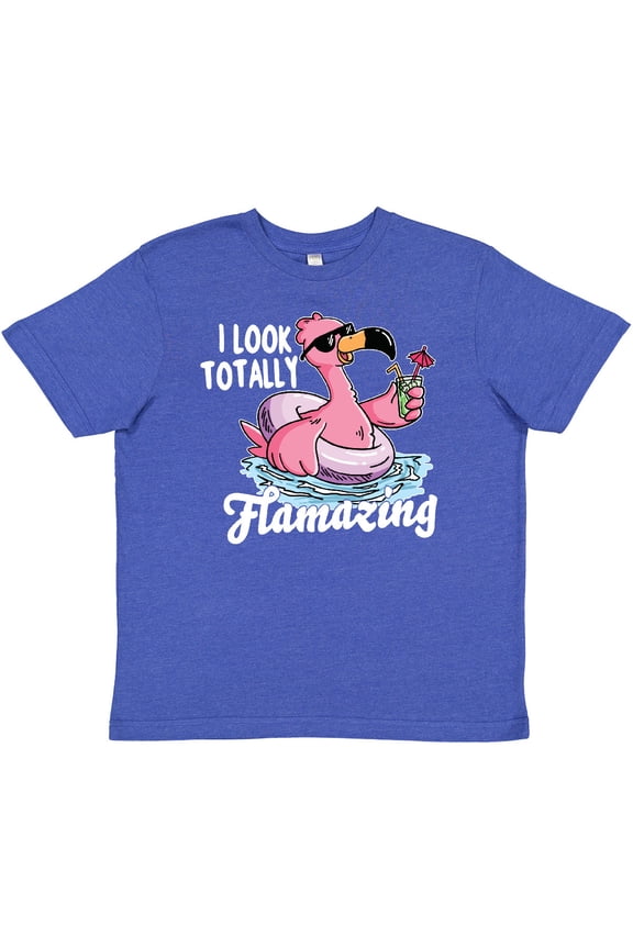 I Look Totally Flamazing with Flamingo in Sunglasses Youth T-Shirt