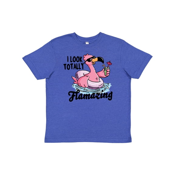 Inktastic I Look Totally Flamazing with Flamingo in Sunglasses Youth T-Shirt