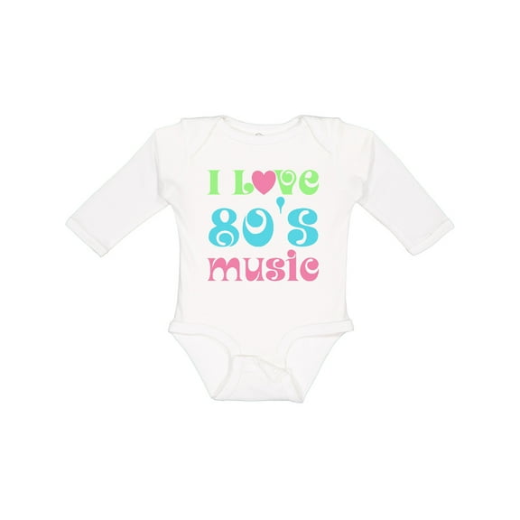 Inktastic I Love 80's Music Boys or Girls Long Sleeve Baby Bodysuit