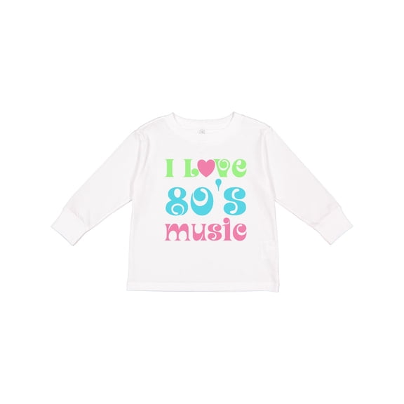 Inktastic I Love 80's Music Boys or Girls Long Sleeve Toddler T-Shirt