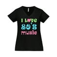 thumbnail image 1 of Inktastic I Love 80's Music Women's Plus Size V-Neck T-Shirt, 1 of 5