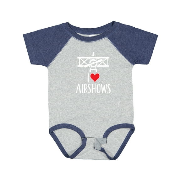 Inktastic I Love Airshows Boys or Girls Baby Bodysuit