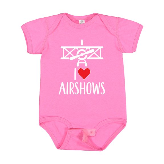 Inktastic I Love Airshows Boys or Girls Baby Bodysuit