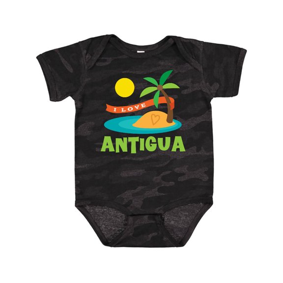 Inktastic I Love Antigua Boys or Girls Baby Bodysuit