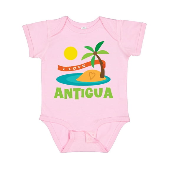 Inktastic I Love Antigua Boys or Girls Baby Bodysuit