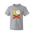 thumbnail image 1 of Inktastic I Love Bacon And Eggs Youth T-Shirt, 1 of 5