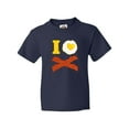 thumbnail image 1 of Inktastic I Love Bacon And Eggs Youth T-Shirt, 1 of 5