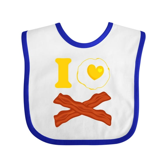 Inktastic I Love Bacon and Eggs Boys or Girls Baby Bib