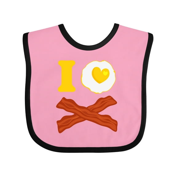 Inktastic I Love Bacon and Eggs Boys or Girls Baby Bib